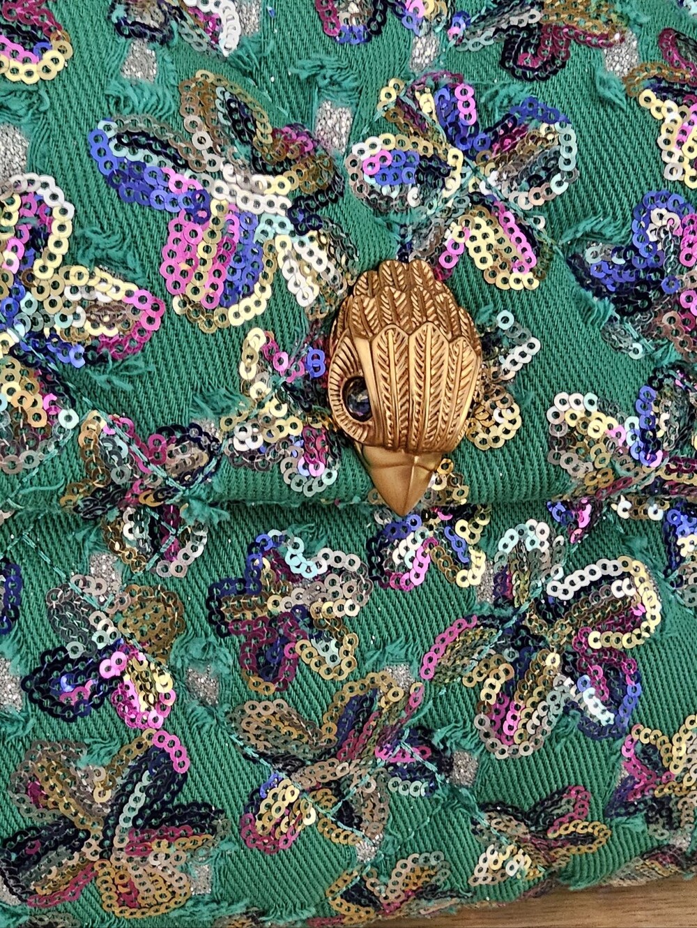 Kurt Geiger London Large Sequin Floral  Bag . - Picture 12 of 13